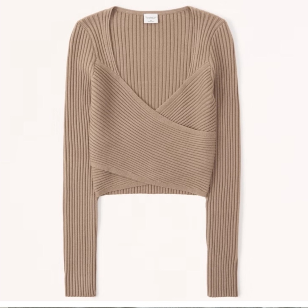 Abercrombie wrap ribbed sweater